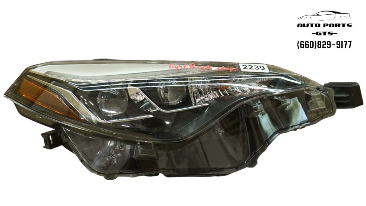 2017-2019 TOYOTA COROLLA FRONT RIGHT PASSENGER SIDE HEADLIGHT LED OEM