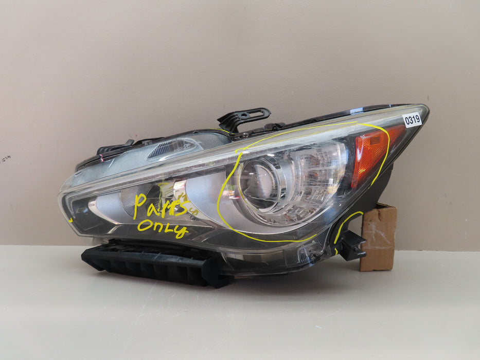 2014-2017 INFINITI Q50 FRONT LEFT DRIVER HEADLIGHT NON ADAPTIVE OEM PARTS ONLY
