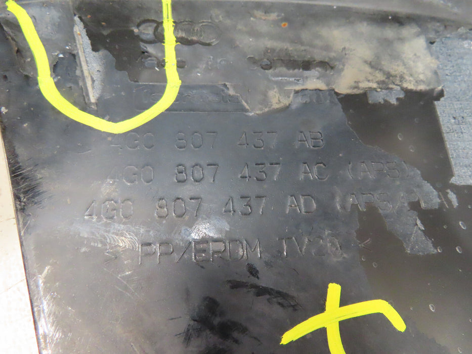 2016 2017 2018 AUDI A6 FRONT BUMPER COVER OEM 4G0807437