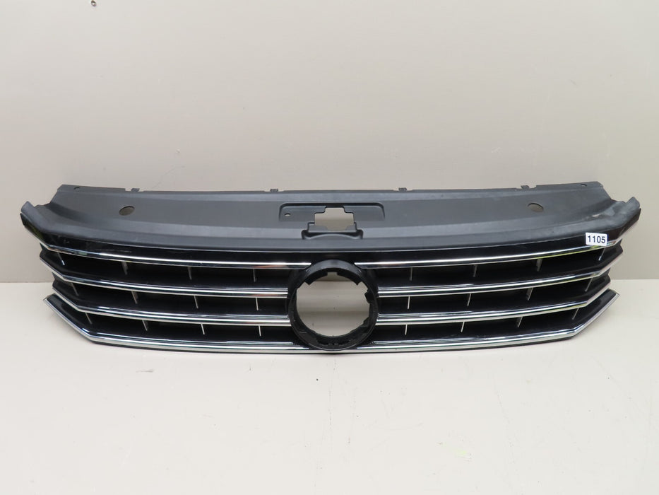 2016-2018 VOLKSWAGEN PASSAT FRONT BUMPER UPPER RADIATOR GRILLE GRILL CHROME OEM