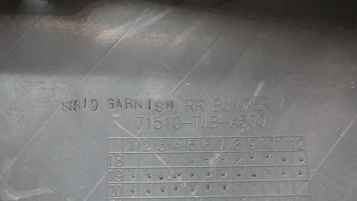 2019-2021 ACURA RDX REAR LOWER BUMPER COVER VALANCE PANEL OEM 71510-TJB-A000