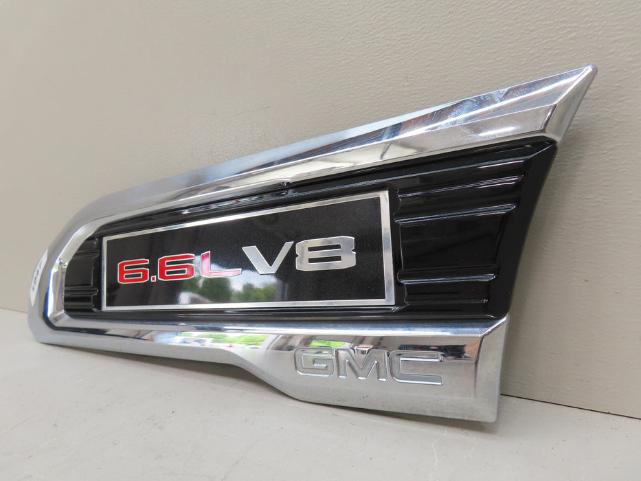 2019-2022 GMC SIERRA 1500 6.6L V8 FRONT LEFT DRIVER FENDER EMBLEM OEM