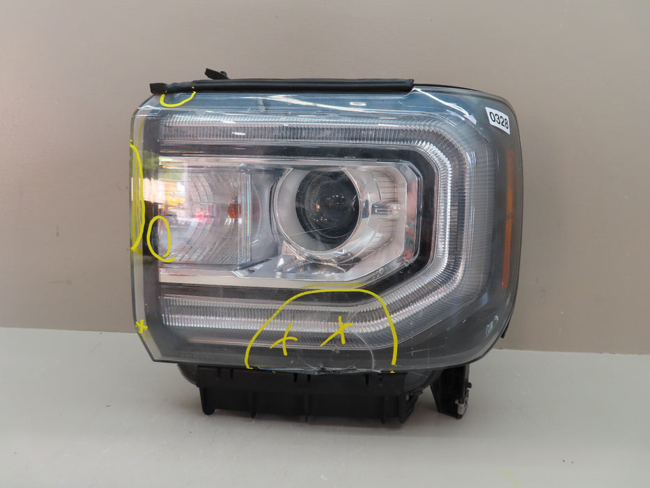 2016 2017 2018 GMC SIERRA 1500 FRONT LEFT HEADLIGHT XENON HID OEM PARTS ONLY.