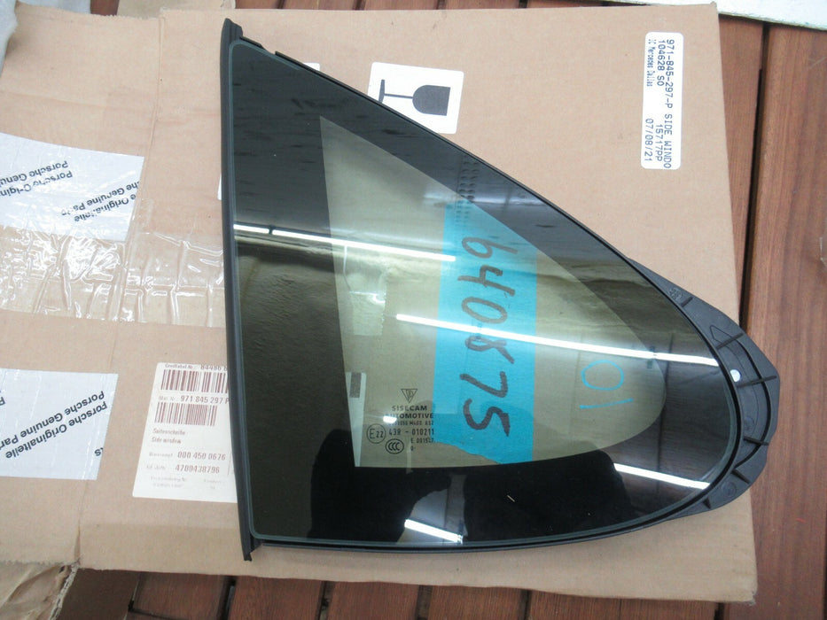 2017-2018 PORSCHE PANAMERA 971 G2 REAR LEFT DRIVER SIDE QUARTER WINDOW GLASS OEM