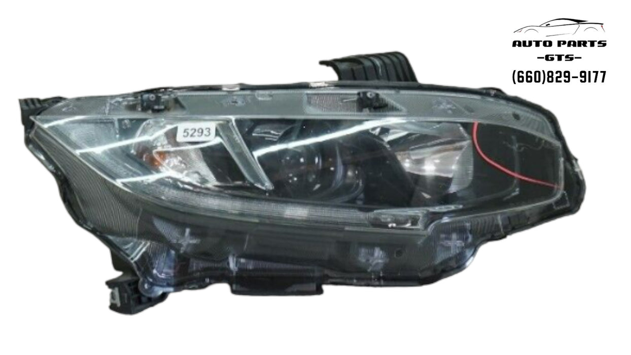 2019-2020 HONDA CIVIC FRONT RIGHT PASSENGER HEADLIGHT LAMP HALOGEN OEM 1EJ949786