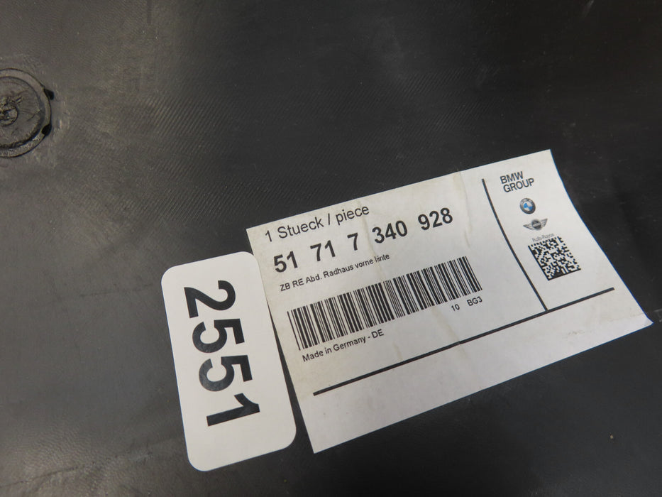 2019-2022 BMW 330I REAR RIGHT PASSENGER FENDER LINER OEM 51717340928