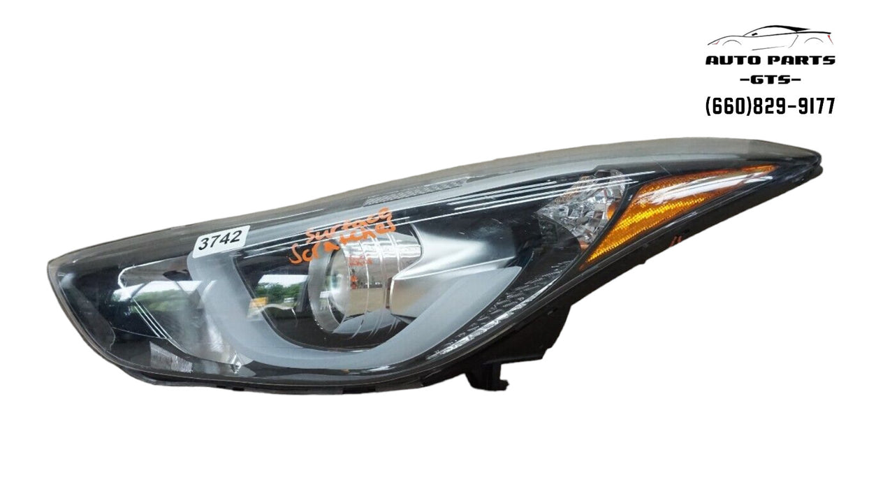 2014-2016 HYUNDAI ELANTRA FRONT LEFT DRIVER LH SIDE HALOGEN HEADLIGHT OEM