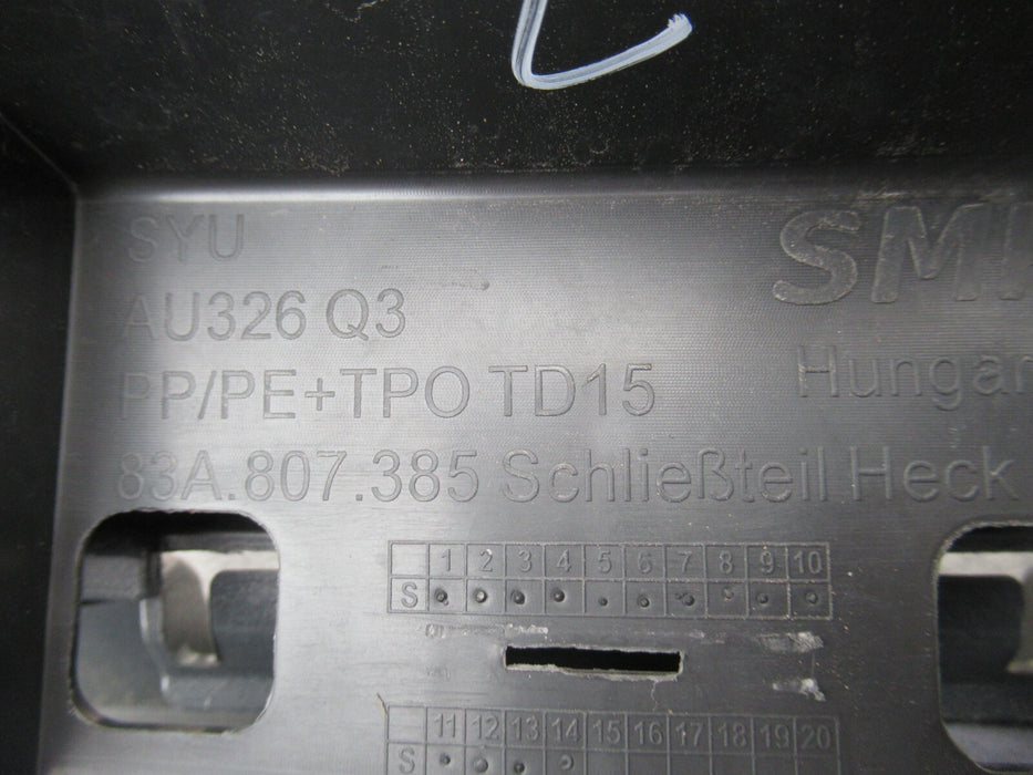 2019-2021 AUDI Q3 S-LINE REAR BUMPER COVER PANEL PLASTIC FACTORY 83A807385 OEM