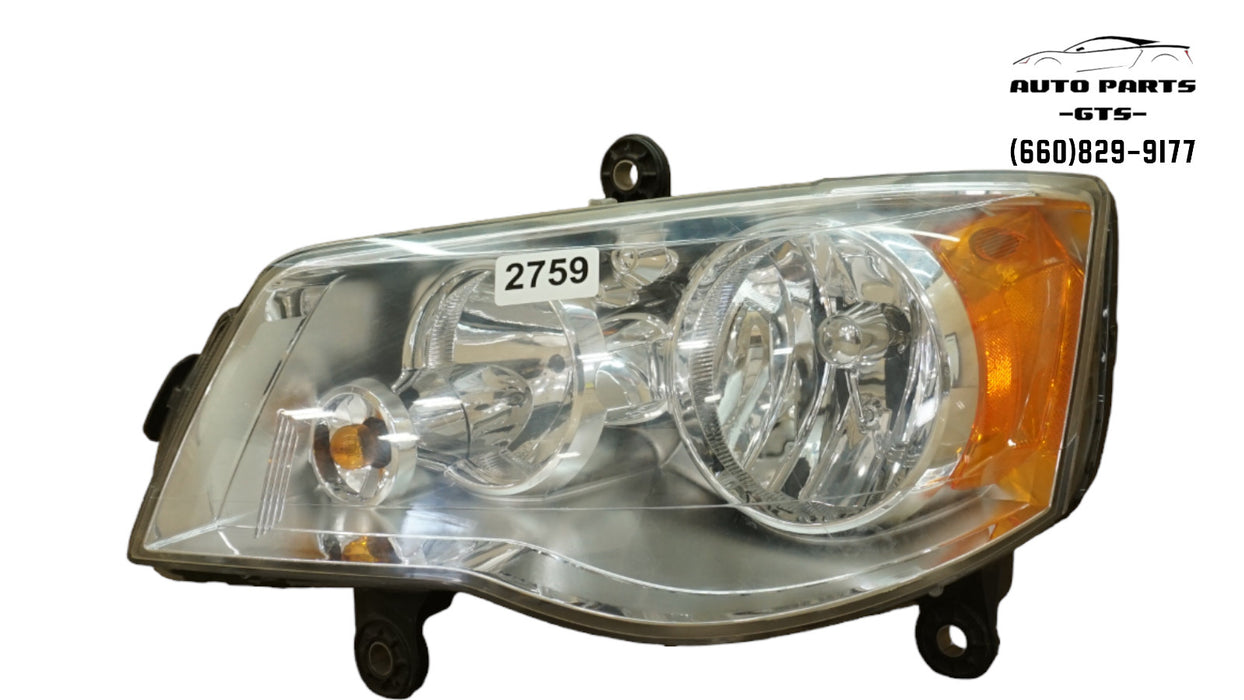 2008-2016 CHRYSLER TOWN & COUNTRY LEFT DRIVER SIDE HEADLIGHT HALOGEN OEM