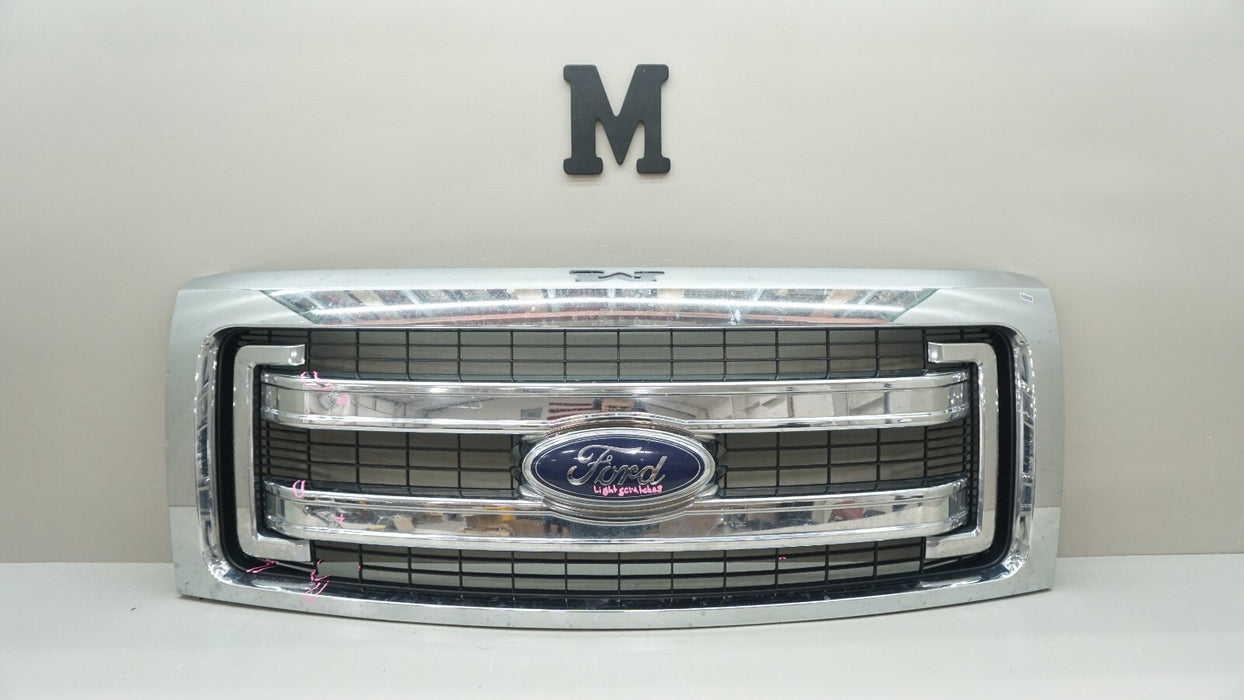 2013-2014 FORD F-150 RADIATOR GRILL GRILLE MOLDING CHROME W/ EMBLEM DL348200 OEM