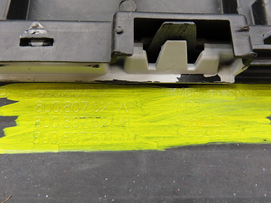 2016 2017 2018 AUDI Q3 REAR UPPER/MIDDLE BUMPER COVER OEM 8U0.807.385.C