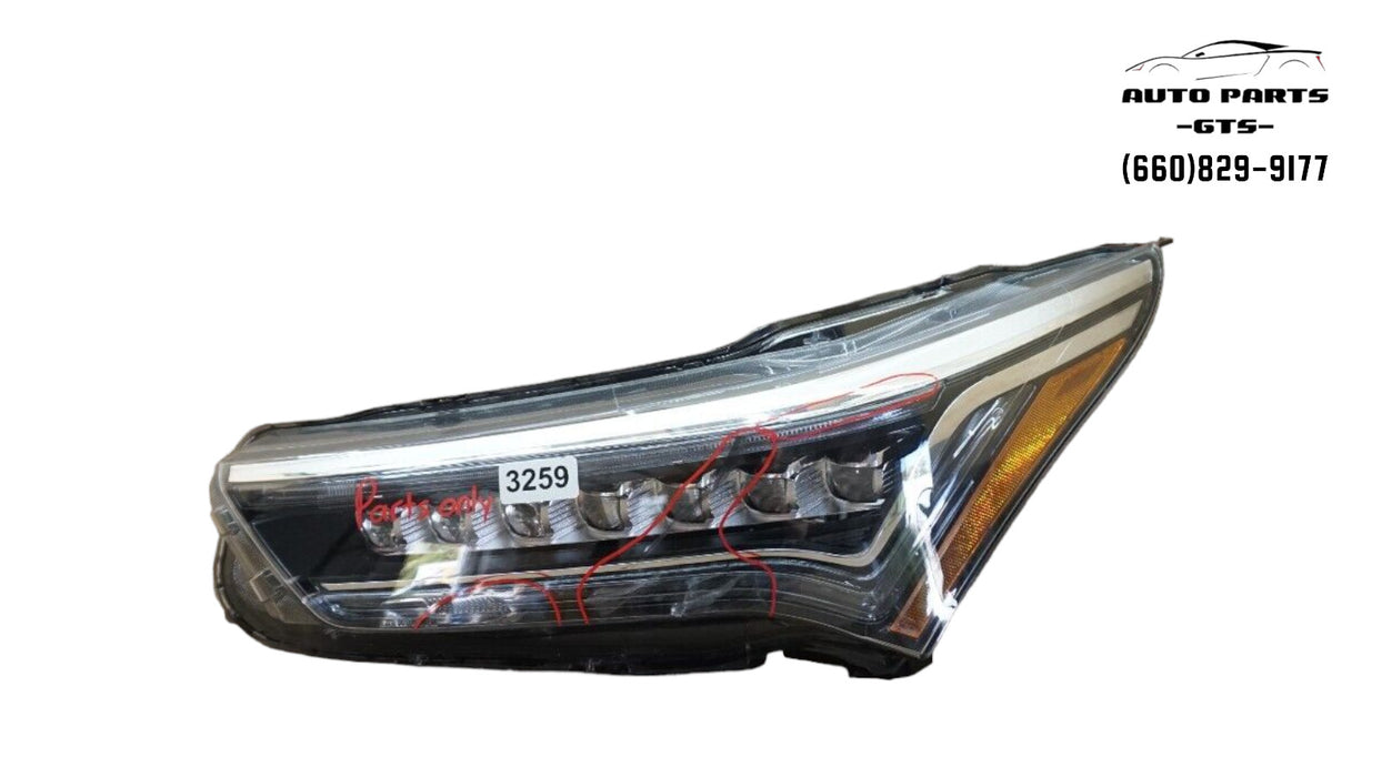 2019-2021 ACURA RDX FRONT LEFT DRIVER SIDE HEADLIGHT HEADLAMP LED PARTS ONLY OEM