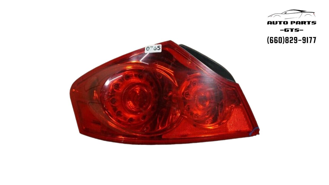 2007-2012 INFINITI G35 G37 SEDAN REAR LEFT DRIVER TAIL LIGHT STOP BRAKE LAMP OEM