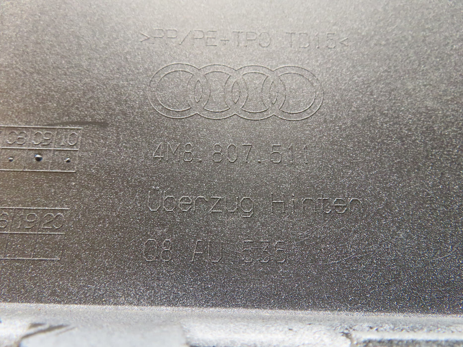 2019-2022 AUDI Q8 REAR UPPER/MIDDLE BUMPER COVER OEM 4M8807511
