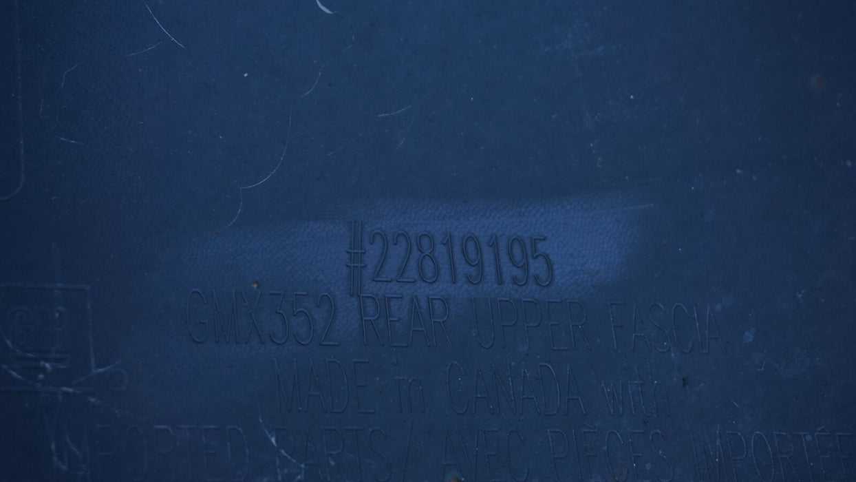 2016 - 2019 CHEVROLET IMPALA REAR BUMPER COVER PANEL OEM 22819195 16 17 18 19