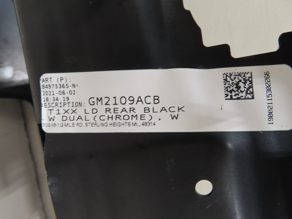 2019-2022 CHEVROLET SILVERADO 1500 PICKUP REAR METAL BUMPER COVER OEM 84975365