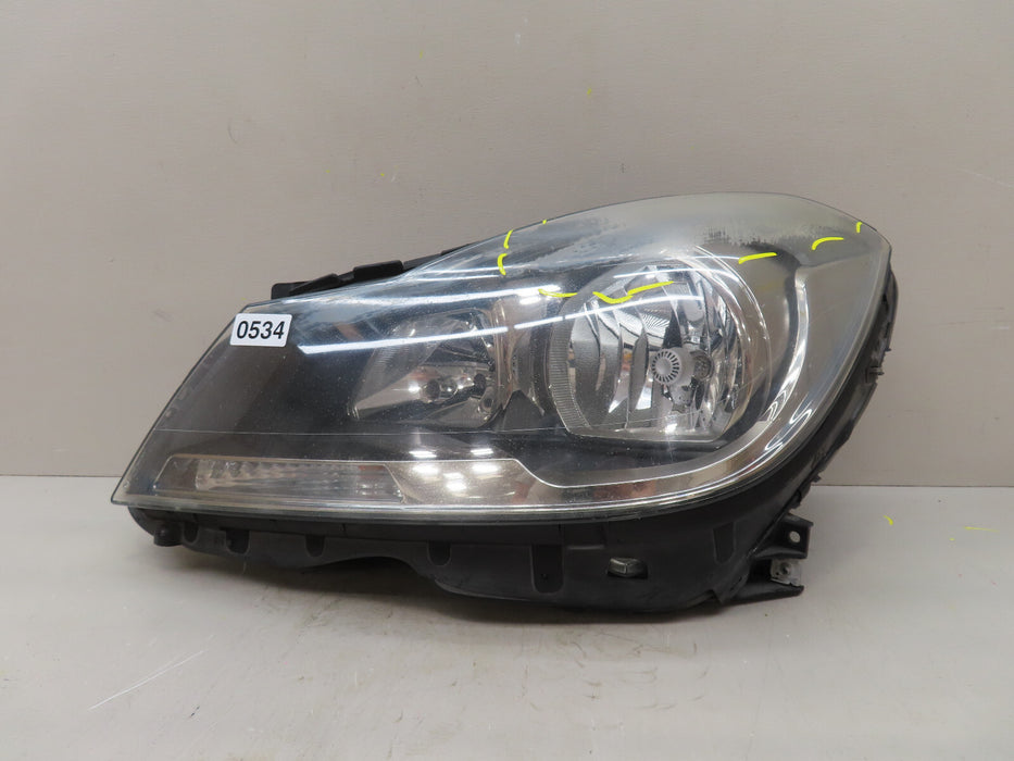 2012 2013 2014 MERCEDES-BENZ C CLASS FRONT LEFT DRIVER HEADLIGHT HALOGEN OEM