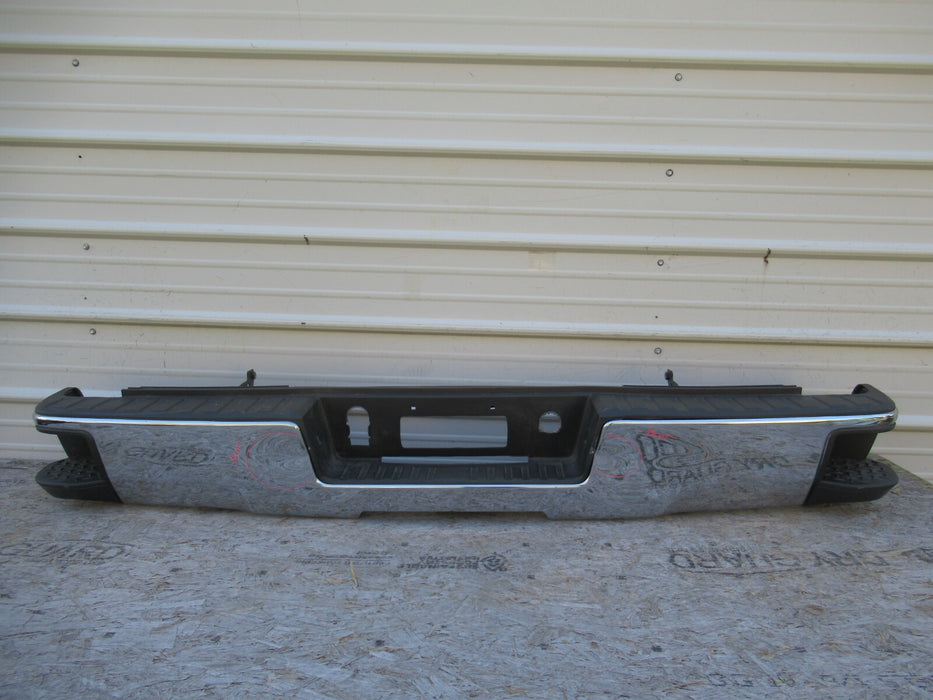2014-2019 GMC SIERRA SILVERADO 1500 REAR BUMPER COVER PANEL FACTORY CHROME OEM