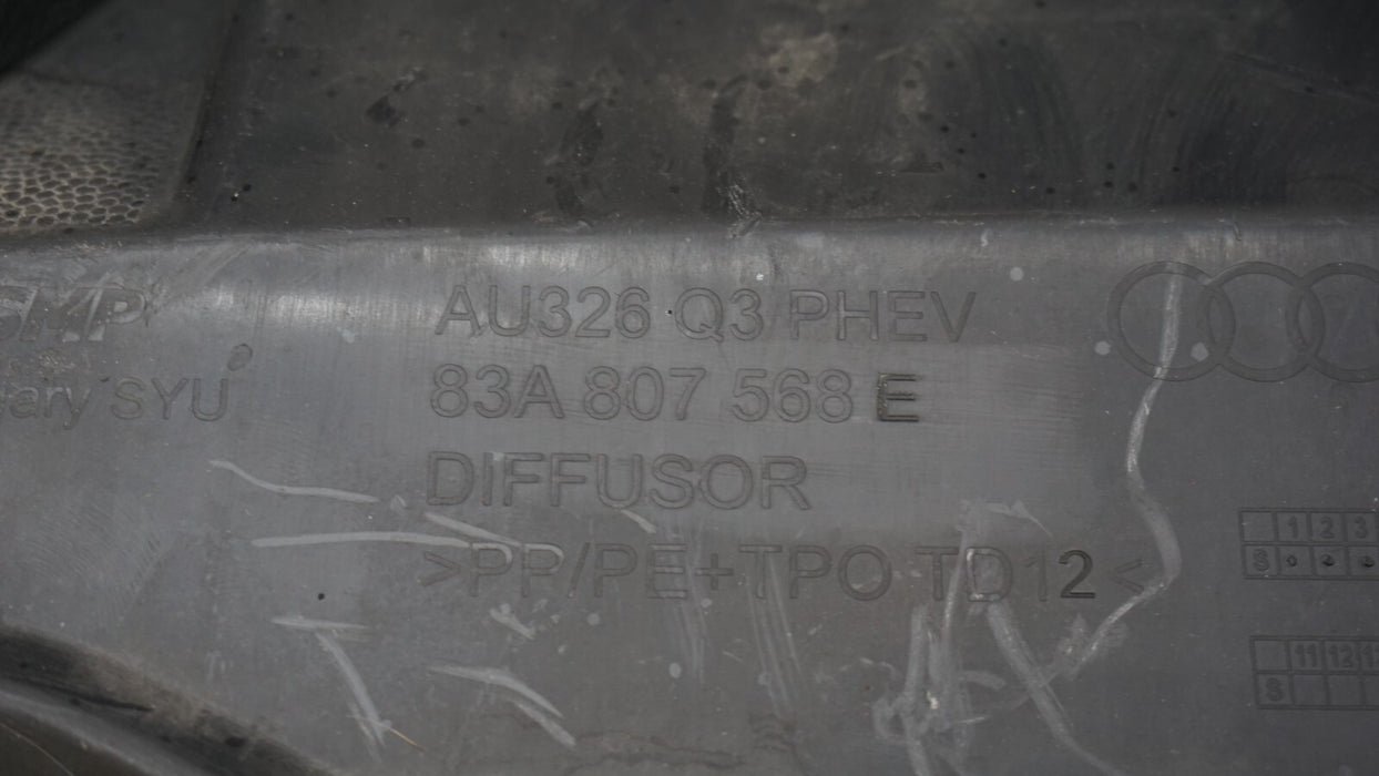 2019-2022 AUDI Q3 REAR LOWER BUMPER COVER VALANCE OEM 83A807568E