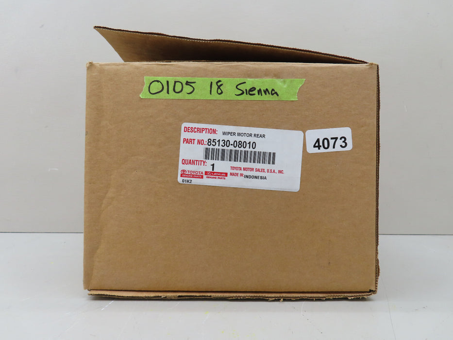 2016 2017 2018 2019 2020 TOYOTA SIENNA REAR WINDOW MOTOR OEM 85130-08010