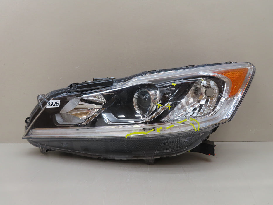 2016 2017 HONDA ACCORD FRONT LEFT DRIVER SIDE HEADLIGHT HALOGEN OEM