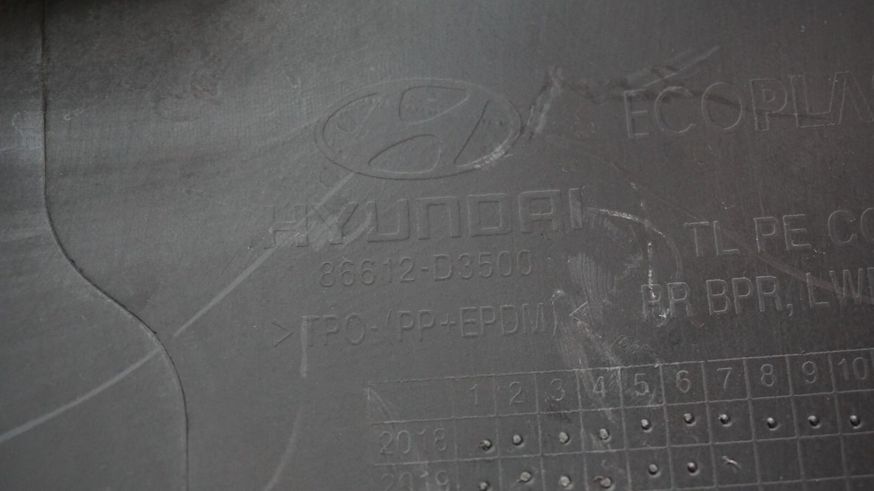 2019-2021 HYUNDAI TUCSON REAR LOWER BUMPER COVER VALANCE OEM 86612D3500