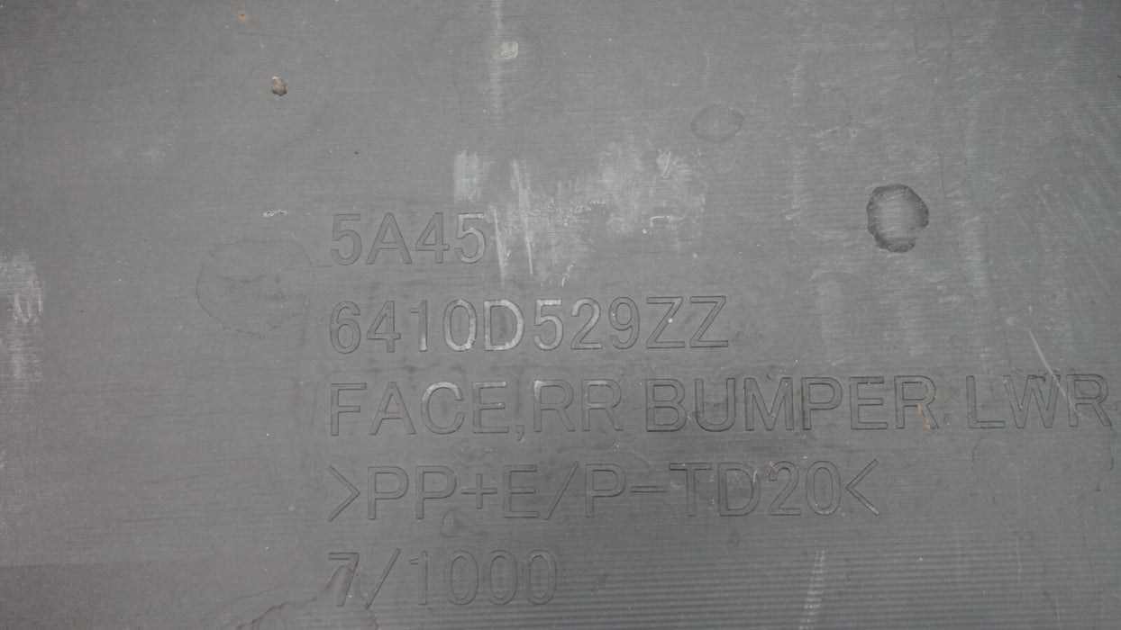 2019-2021 MITSUBISHI OUTLANDER REAR LOWER BUMPER VALANCE COVER 6410D529ZZ OEM