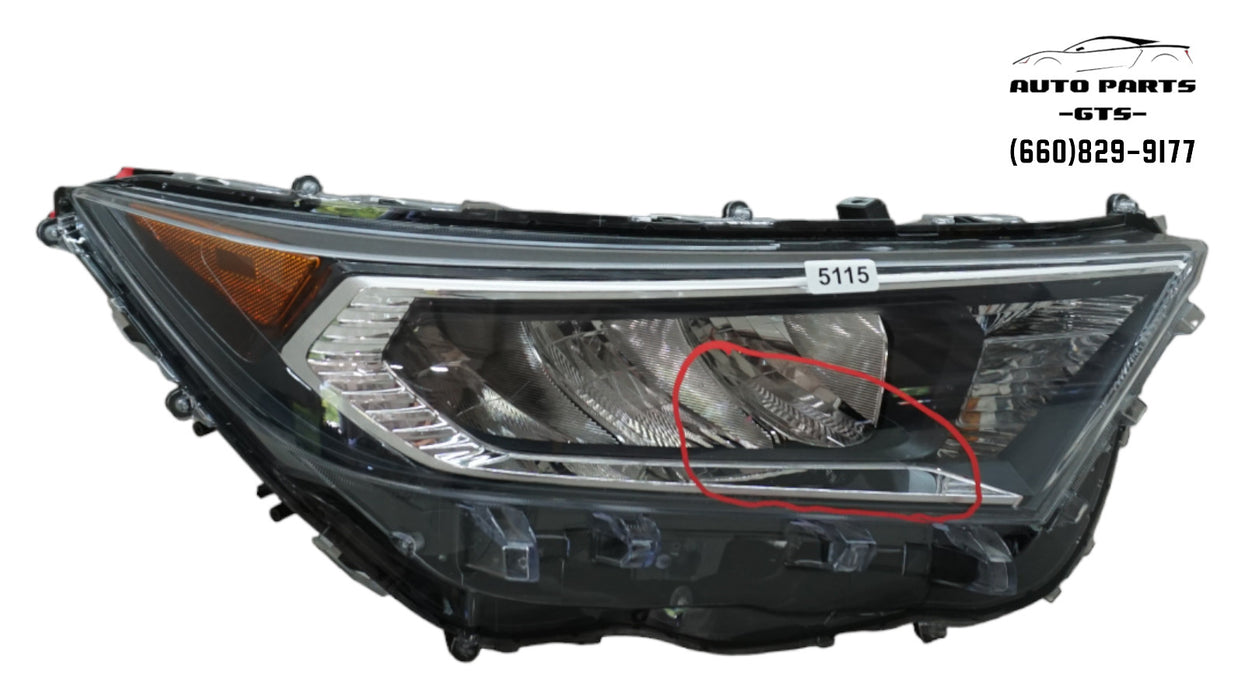 2019-2021 TOYOTA RAV4 RAV-4 FRONT RIGHT PASSENGER SIDE HEADLIGHT OEM 19 20 21