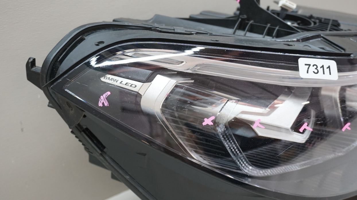 2019-2022 BMW X7 G07 FRONT RIGHT PASSENGER SIDE HEADLIGHT LED OEM 20 21