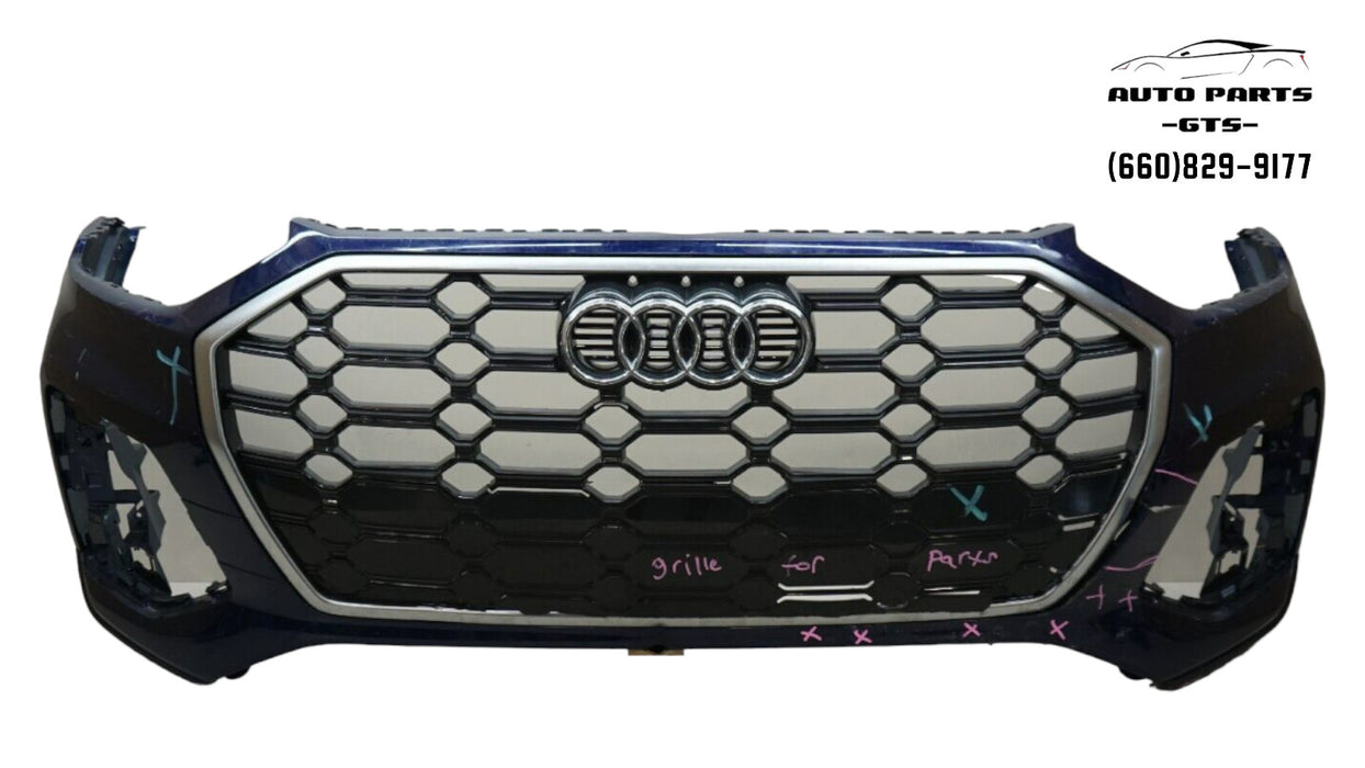 2021-2022 AUDI Q5 FRONT BUMPER COVER PANEL W/ GRILLE GRILL EMBLEM OEM 80A807062F