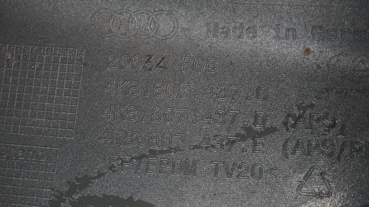 2019-2021 AUDI A7 S7 FRONT BUMPER COVER PANEL OEM 4K8807437C