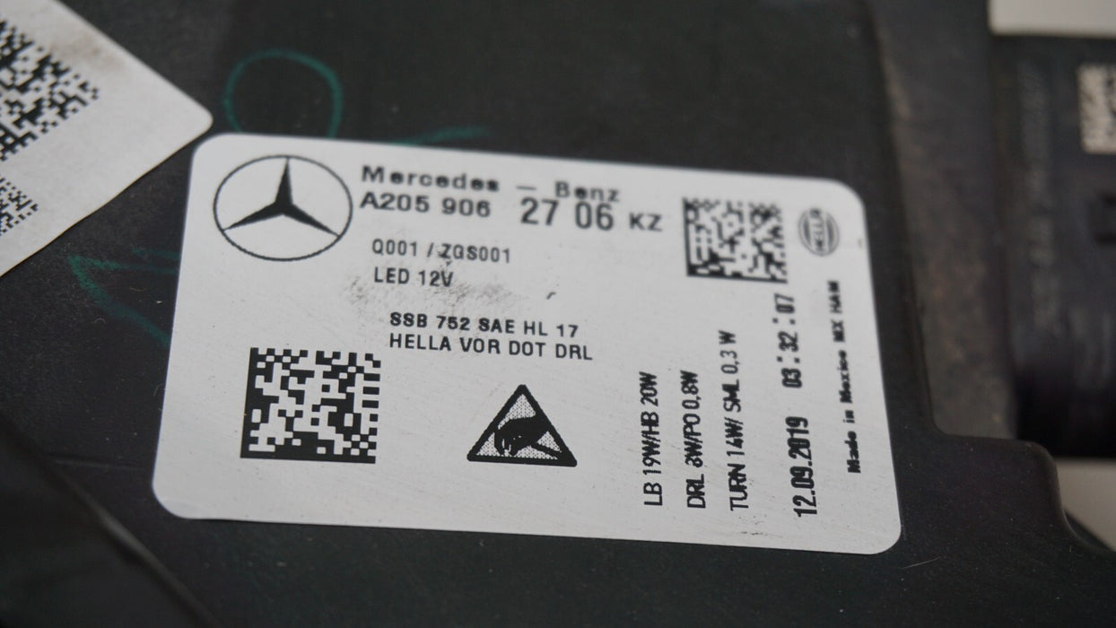 2019-2021 MERCEDES-BENZ FRONT LEFT DRIVERS SIDE HEADLIGHT LED OEM 2020