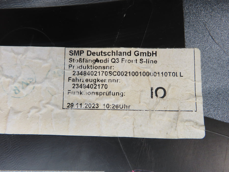 2019-2022 AUDI Q3 S-LINE LEFT DRIVER SIDE BUMPER COVER OEM