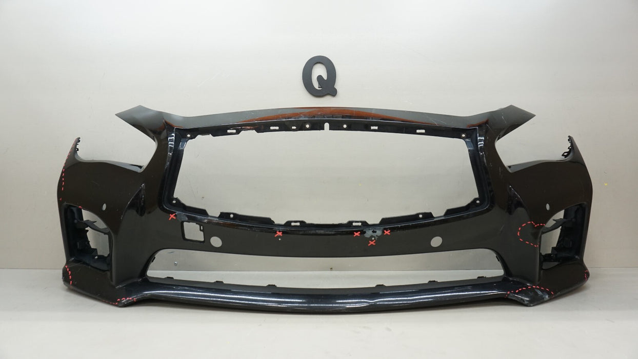 2014-2017 INFINITI Q50 FRONT BUMPER COVER PANEL PLASTIC OEM 620224HD0H