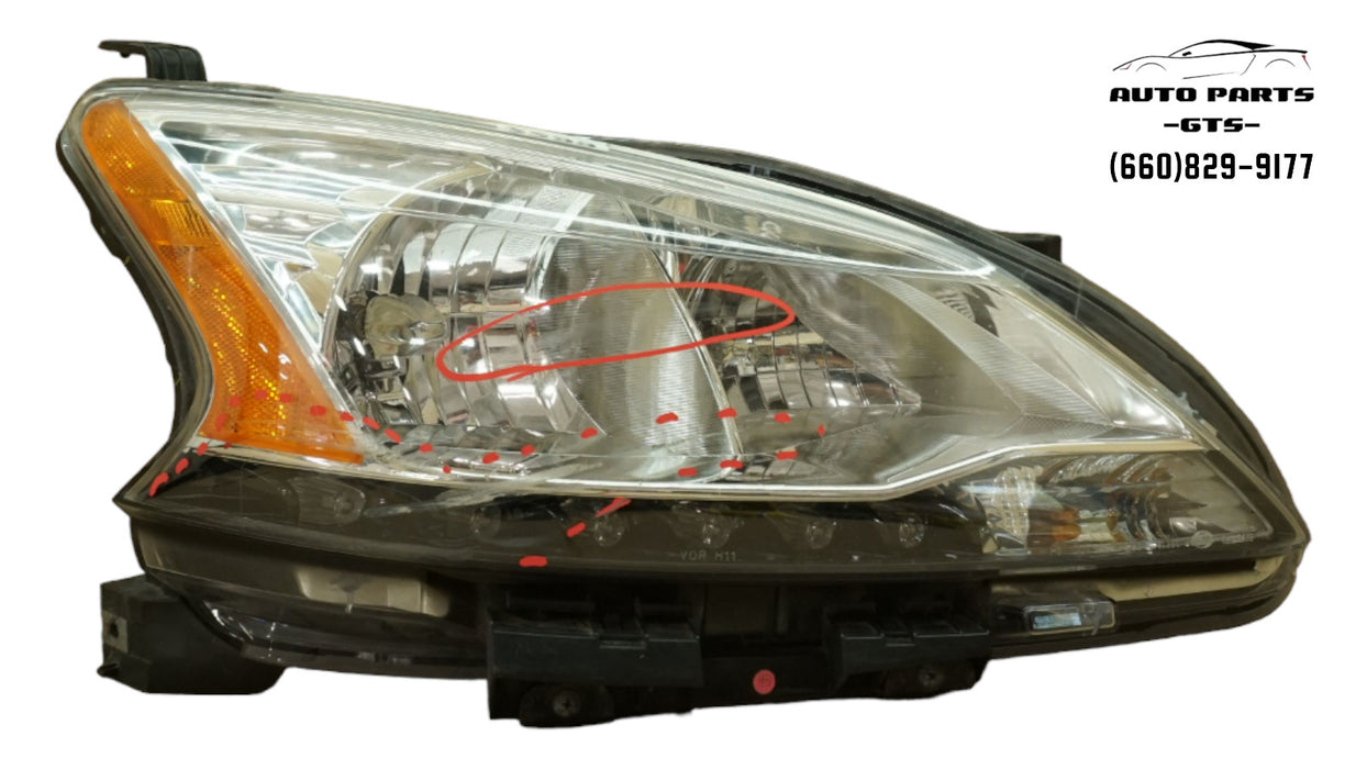 2013-2015 NISSAN SENTRA FRONT RIGHT PASSENGER SIDE HEADLIGHT HALOGEN OEM