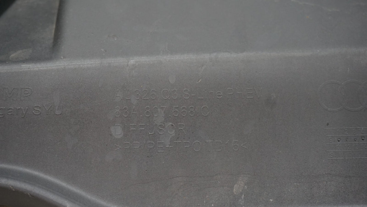 2019-2021 AUDI Q3 S-LINE REAR LOWER BUMPER COVER DIFFUSER VALANCE OEM 83A807568C