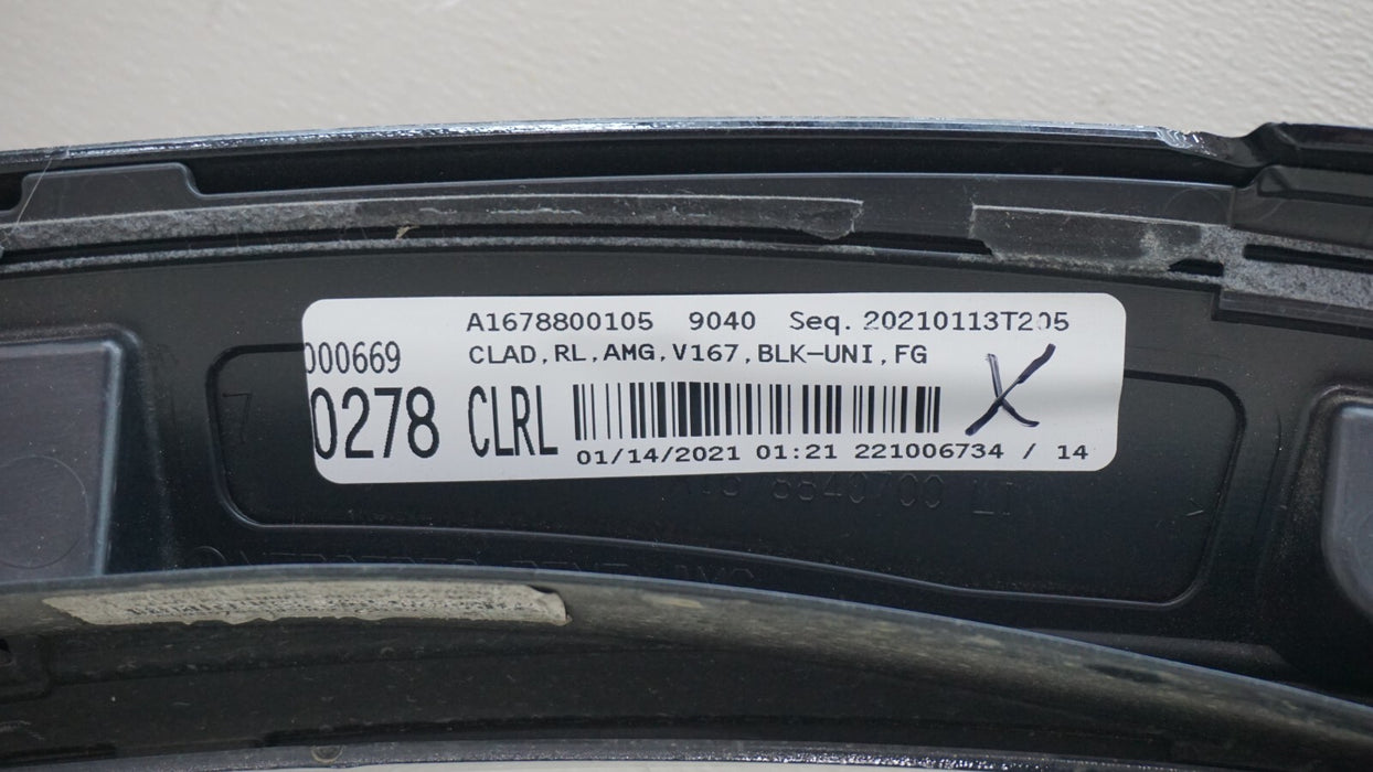 2019-2021 MERCEDES GLE 350 GLE450 REAR LEFT FENDER FLARE MOLDING OEM 1678800105