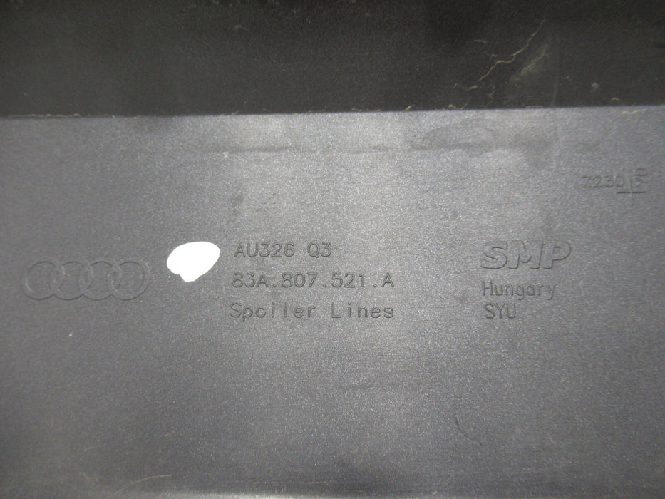2019-2022 AUDI Q3 REAR LOWER VALANCE BUMPER COVER OEM P# 83A.807.521.A