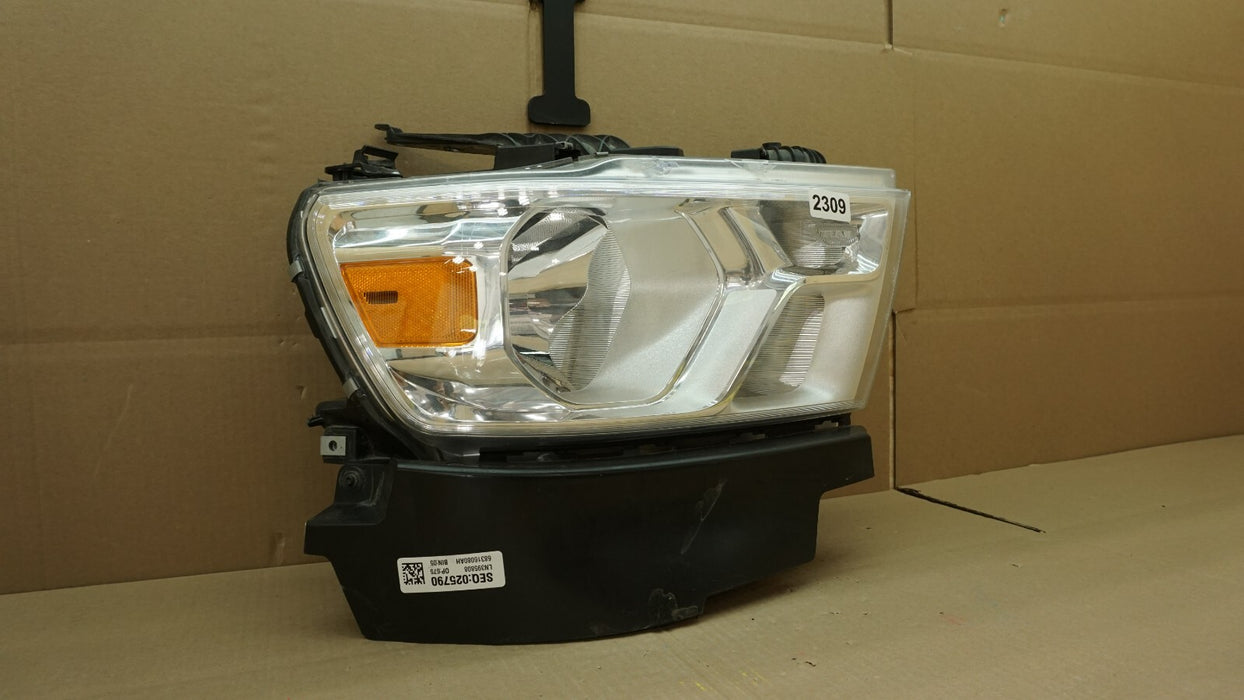 2019-2022 DODGE RAM 1500 FRONT RIGHT PASSENGER SIDE HEADLIGHT HALOGEN OEM