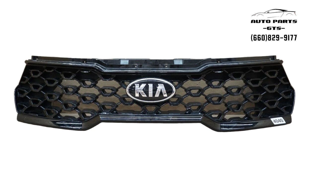 2021-2022 KIA SORENTO UPPER GRILLE GRILL ASSEMBLY BLACK OEM 21 22