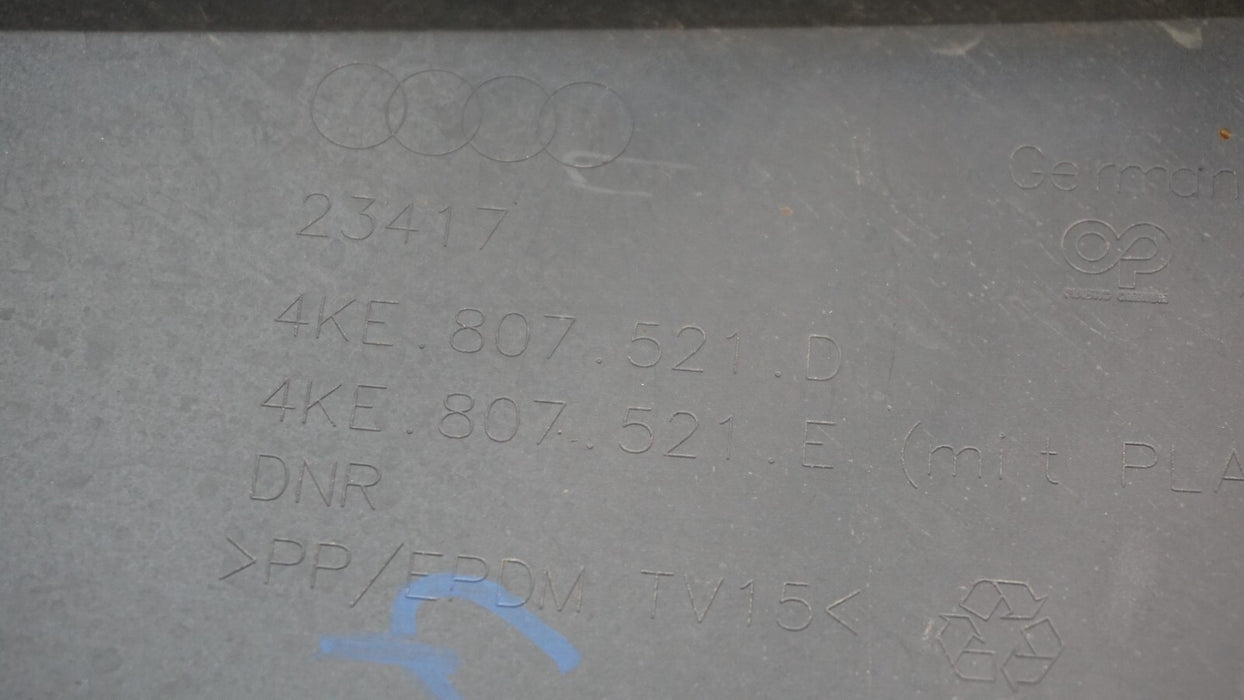 2019-2021 AUDI E-TRON REAR LOWER BUMPER COVER VALANCE PANEL OEM 4KE807521