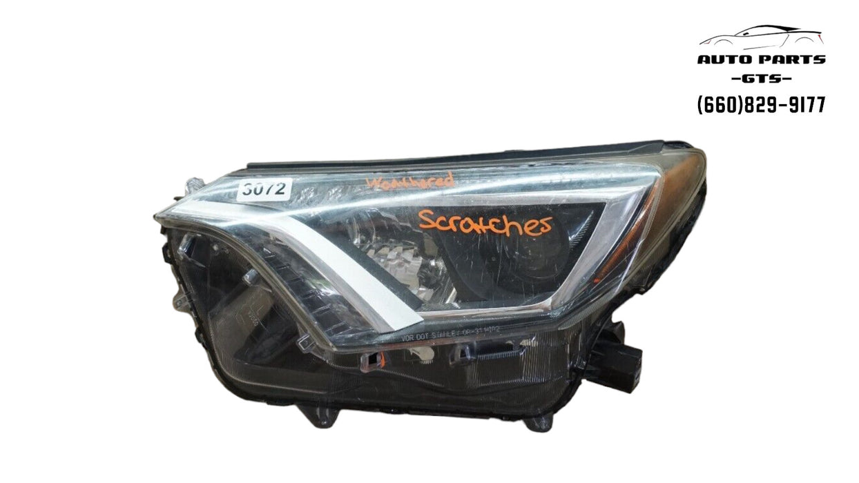 2017-2018 TOYOTA RAV-4 RAV4 FRONT DRIVER SIDE HEADLIGHT HEAD HALOGEN LAMP OEM