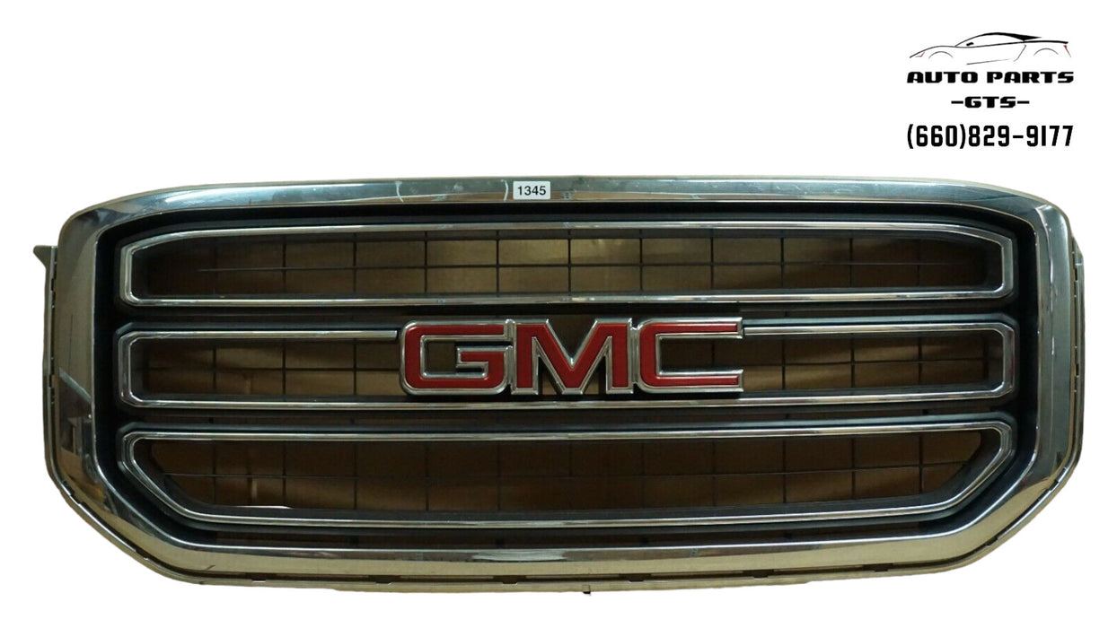 2015-2018 GMC YUKON BASE FRONT UPPER GRILLE CHROME PANEL 22936421 OEM