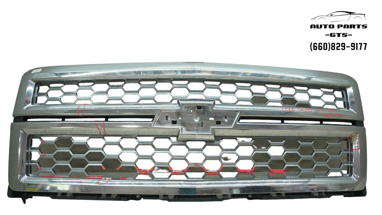 2014-2015 CHEVROLET SILVERADO 1500 FRONT BUMPER CENTER GRILL GRILLE OEM 14 15