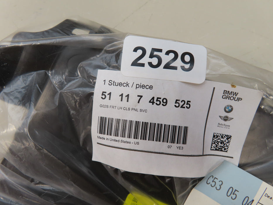 2019-2021 BMW X4 FRONT LEFT DRIVER COVER PANEL AIR INLET OEM 51117459525