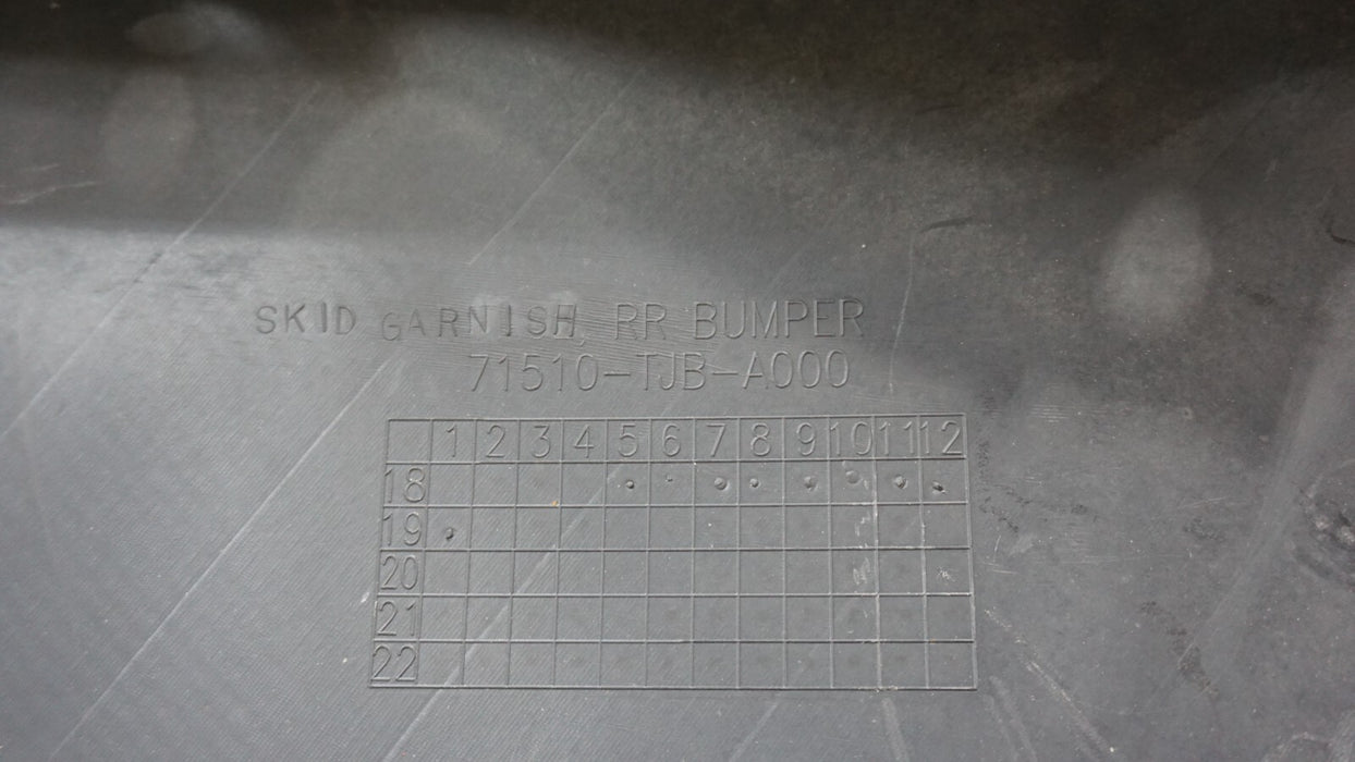 2019-2021 ACURA RDX REAR LOWER BUMPER COVER VALANCE OEM 71510-TJB-A000