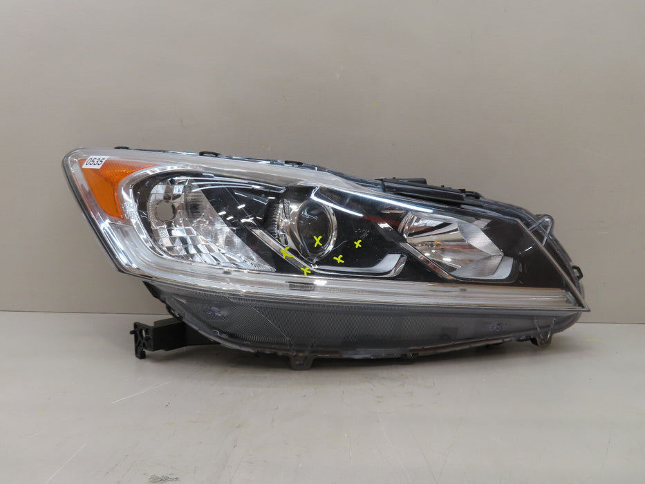2016 2017 HONDA ACCORD RIGHT PASSENGER HEADLIGHT HALOGEN W/LED OEM