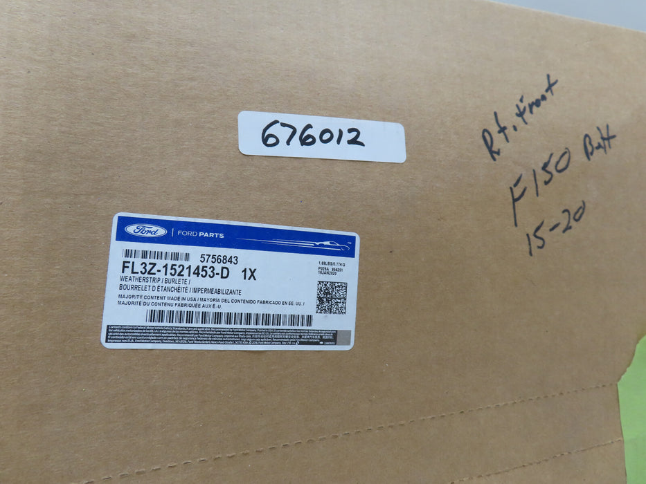 2015-2022 FORD F-150 F150 FRONT LEFT DRIVER SIDE DOOR BELT MOLDING OEM