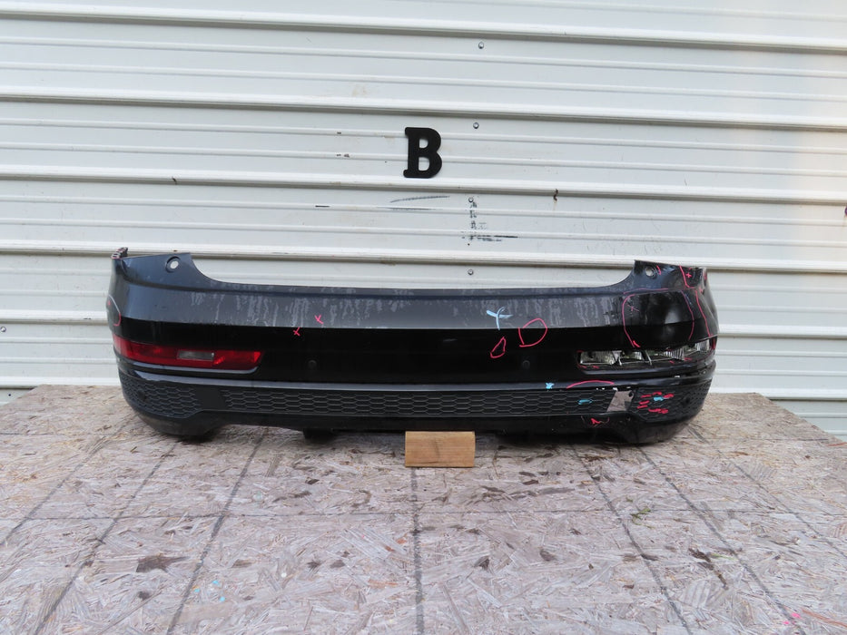 2016-2018 AUDI Q3 S-LINE REAR BUMPER COVER W/ PDC SENSOR HARNESS OEM 8U0807385C
