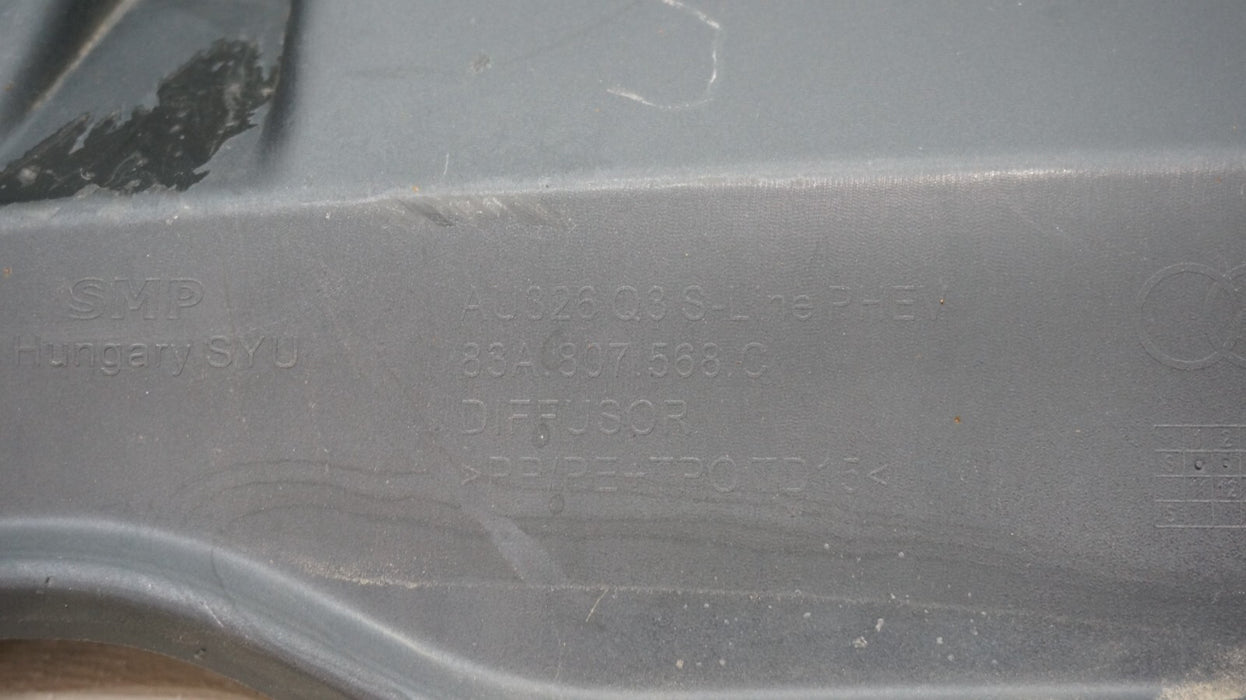 2019-2022 AUDI Q3 REAR LOWER BUMPER VALANCE PANEL OEM 83A807568C